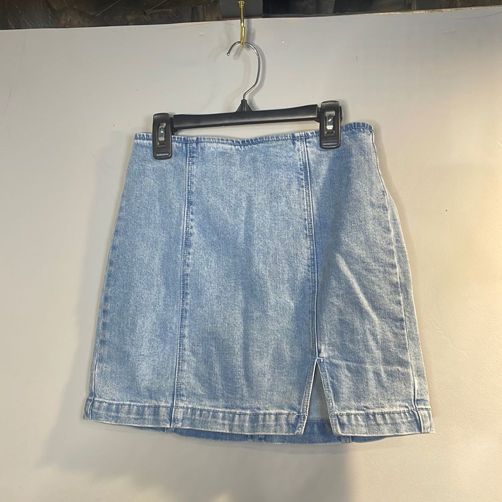 Light Blue Denim Mini Skirt by PacSun